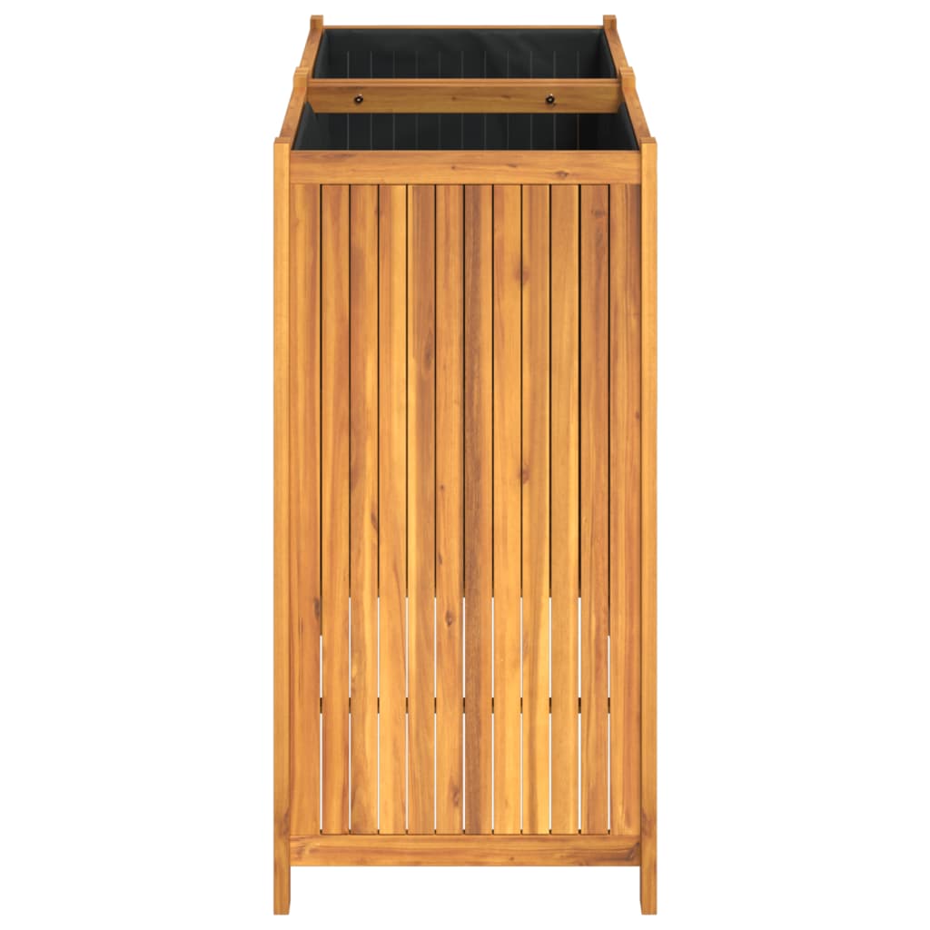Fioriera Giardino con Rivestimento 100x50x100cm Massello Acacia | homemem39