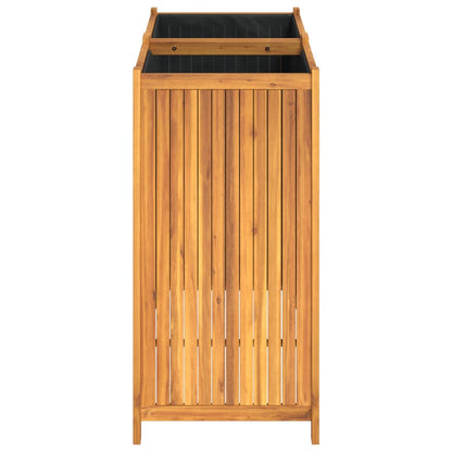 Fioriera Giardino con Rivestimento 100x50x100cm Massello Acacia | homemem39