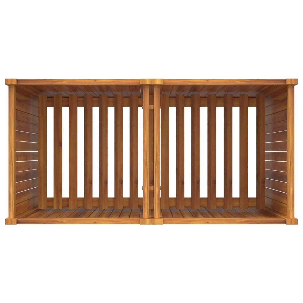 Fioriera Giardino con Rivestimento 100x50x100cm Massello Acacia | homemem39