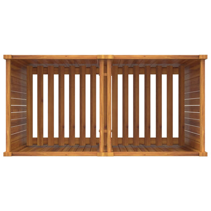 Fioriera Giardino con Rivestimento 100x50x100cm Massello Acacia | homemem39