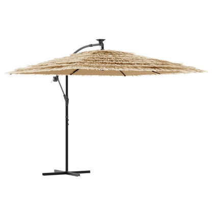 Ombrellone Giardino LED e Palo in Acciaio Marrone 269x269x235cm | homemem39
