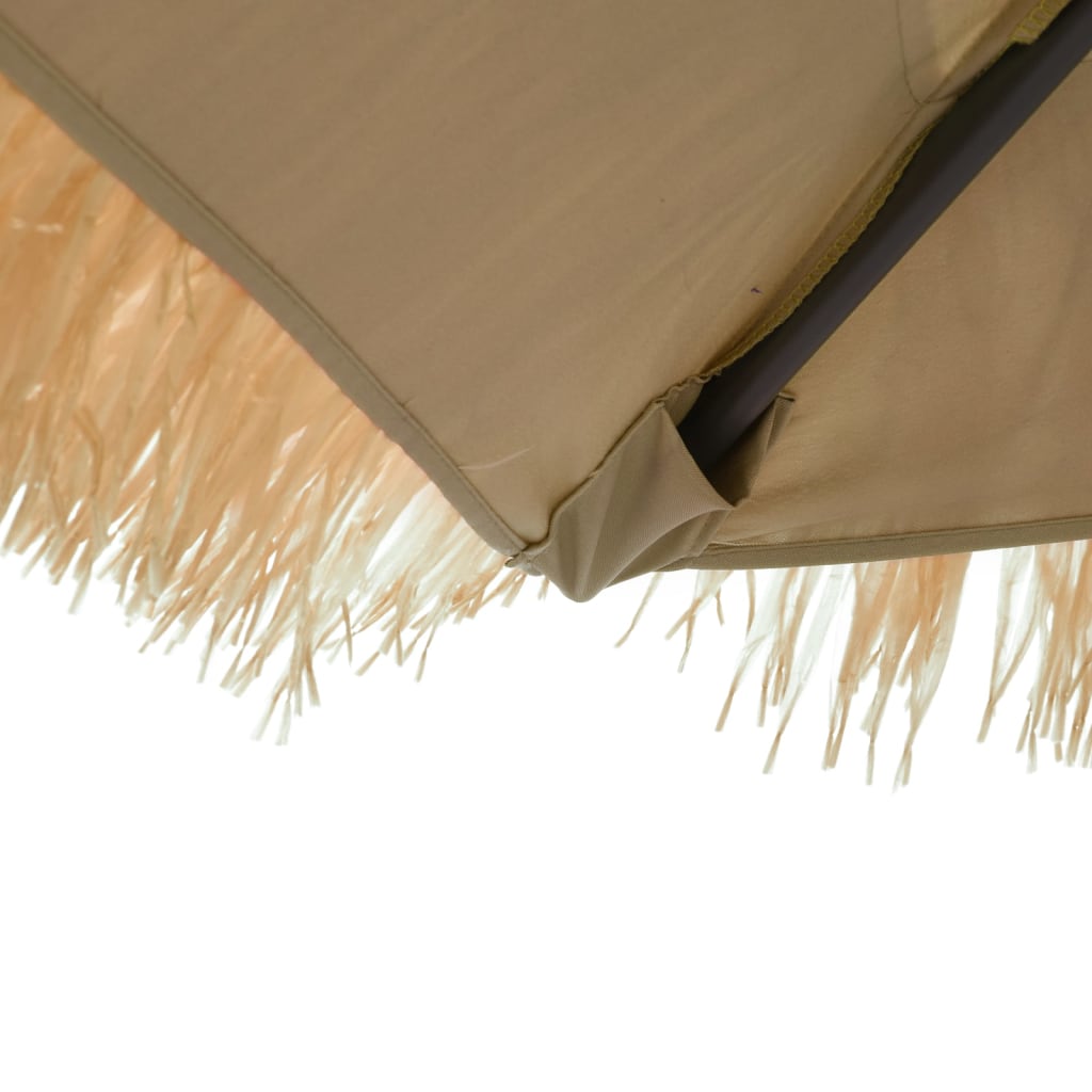 Ombrellone Giardino LED e Palo in Acciaio Marrone 269x269x235cm | homemem39