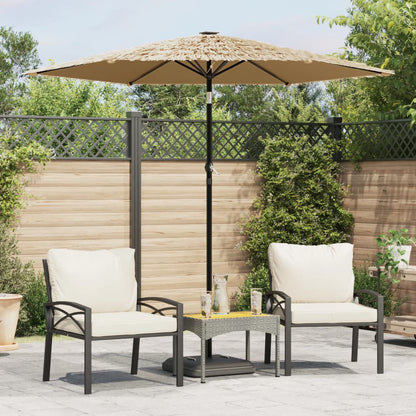 Ombrellone Giardino con Palo in Acciaio Marrone 223x223x213 cm | homemem39