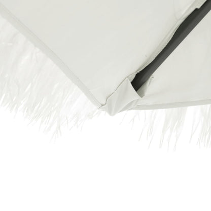 Ombrellone Giardino con Palo in Acciaio Bianco 268x268x226 cm | homemem39
