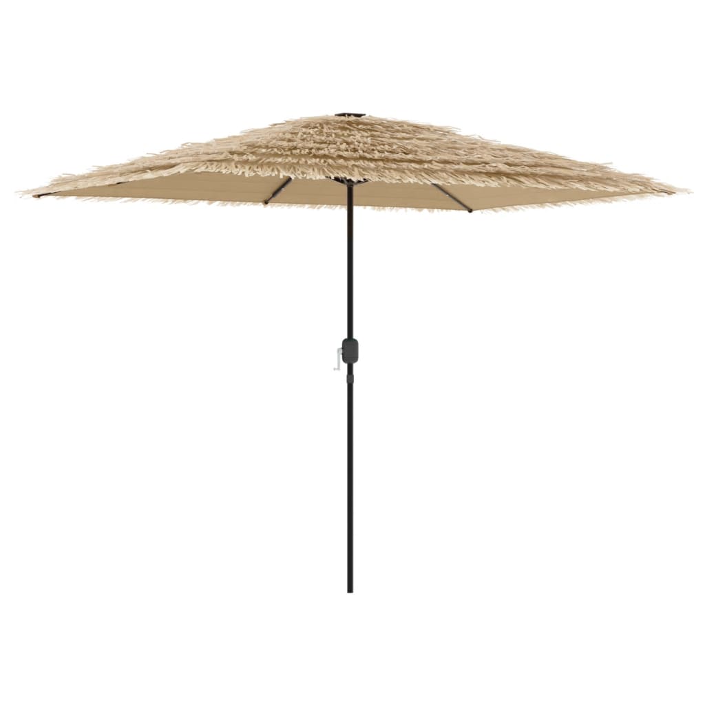 Ombrellone Giardino LED e Palo in Acciaio Marrone 300x200x250cm | homemem39