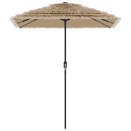 Ombrellone Giardino LED e Palo in Acciaio Marrone 300x200x250cm | homemem39