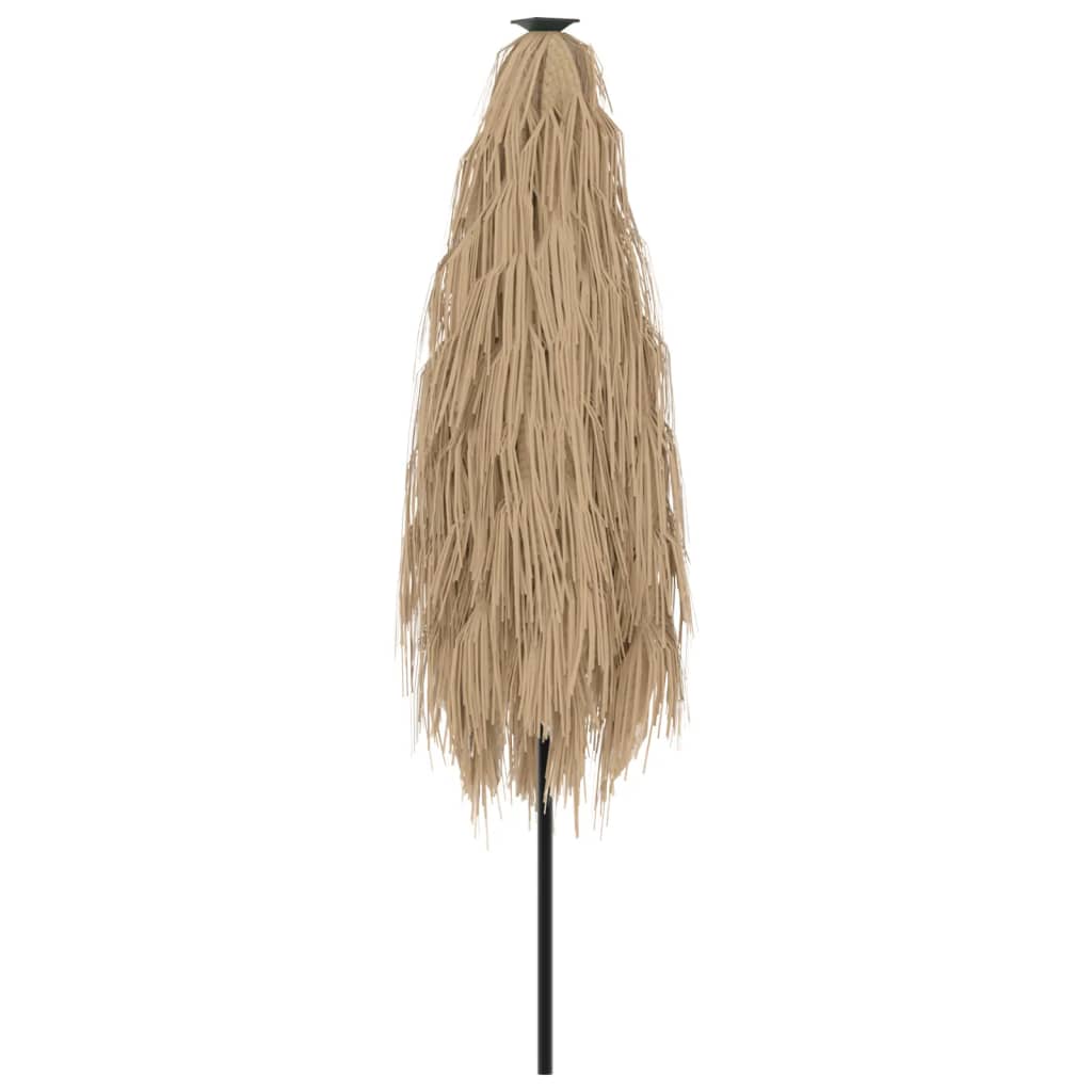 Ombrellone Giardino LED e Palo in Acciaio Marrone 300x200x250cm | homemem39