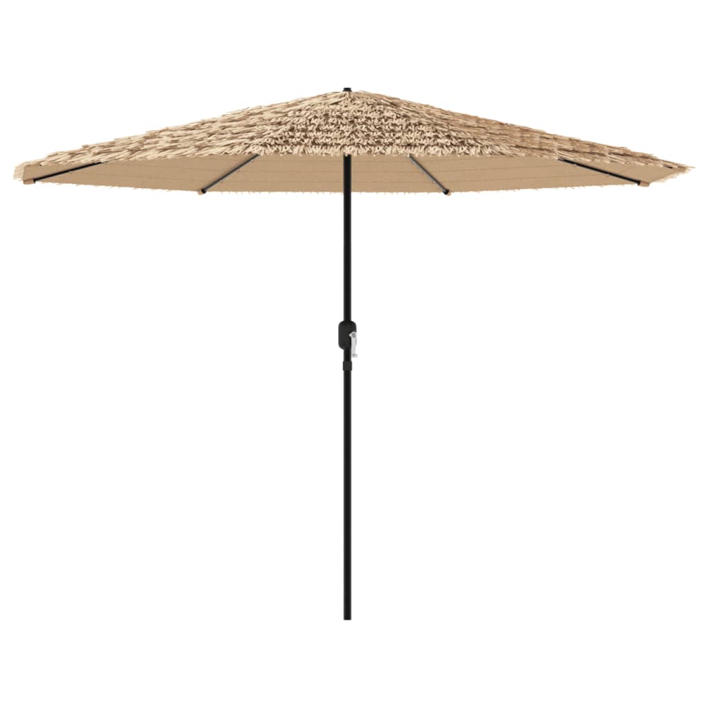 Ombrellone Giardino LED e Palo in Acciaio Marrone 388x388x248cm | homemem39
