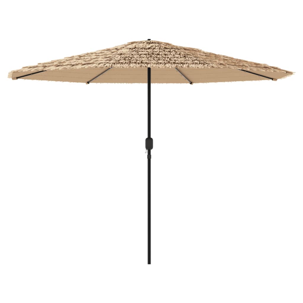 Ombrellone Giardino LED e Palo in Acciaio Marrone 388x388x248cm | homemem39