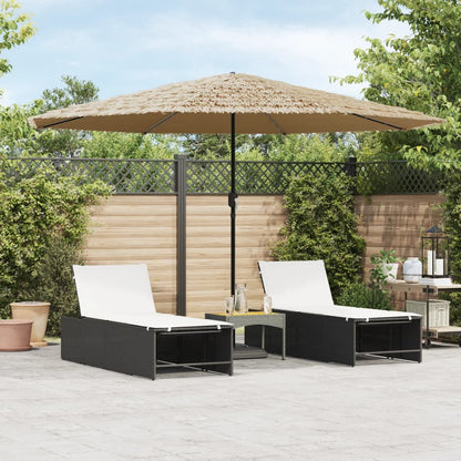 Ombrellone Giardino LED e Palo in Acciaio Marrone 388x388x248cm | homemem39