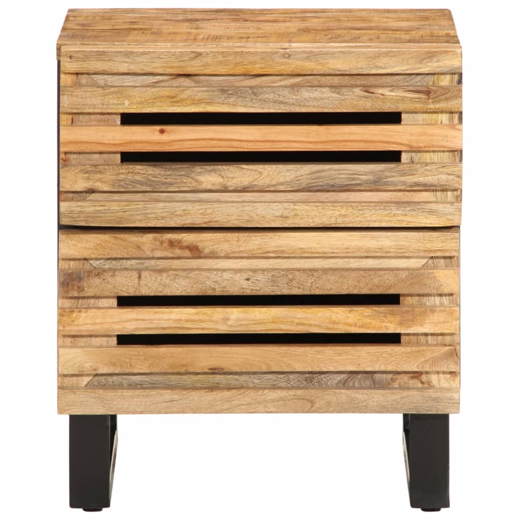 Comodino 40x34x46 cm in Legno Massello di Mango - homemem39