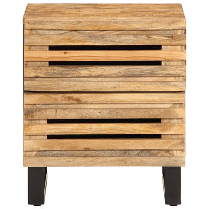 Comodini 2pz 40x34x46 cm in Legno Massello di Mango - homemem39