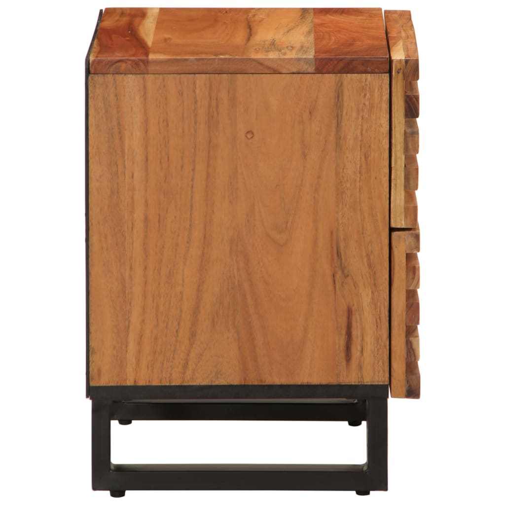 Comodini 2pz 40x34x46 cm in Legno Massello di Acacia | homemem39