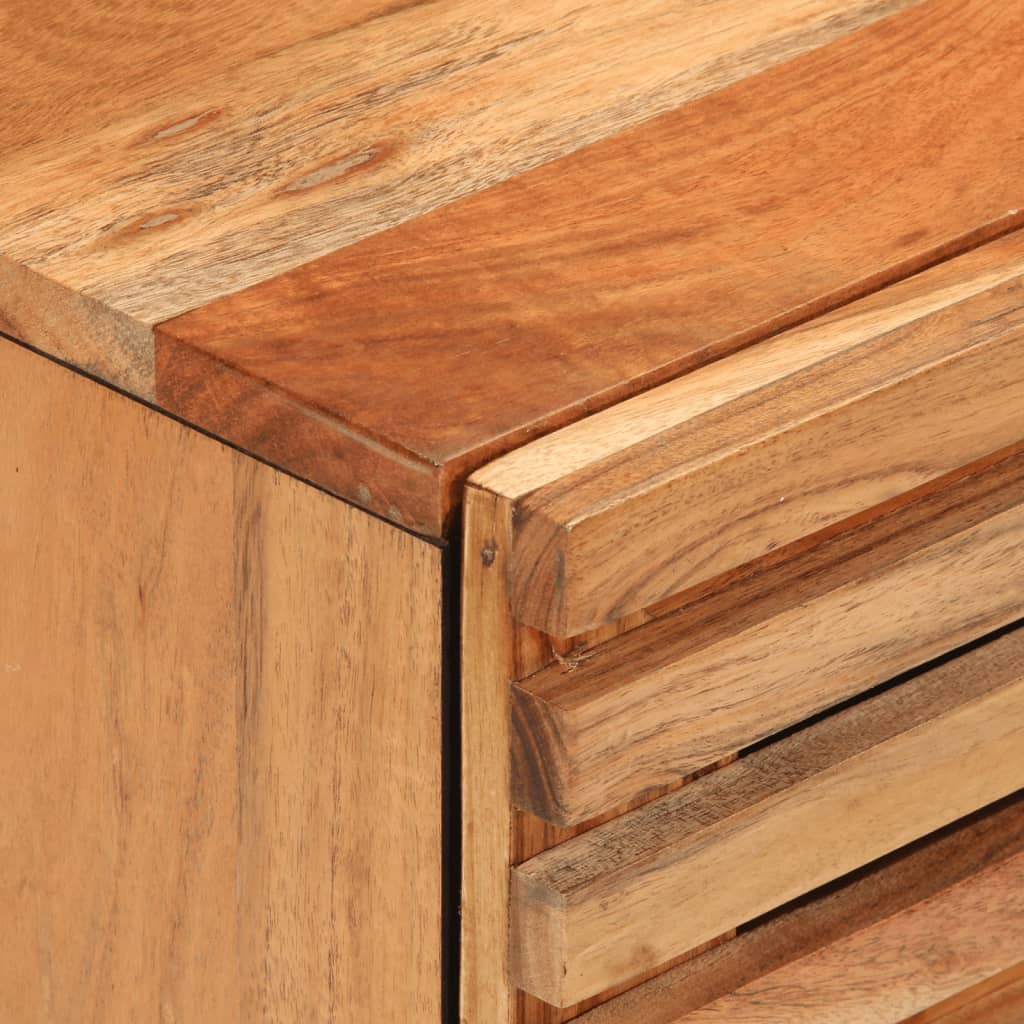 Comodini 2pz 40x34x46 cm in Legno Massello di Acacia - homemem39
