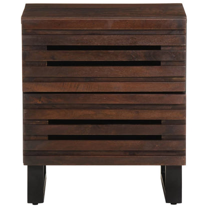 Comodino 40x34x46 cm in Legno Massello di Mango