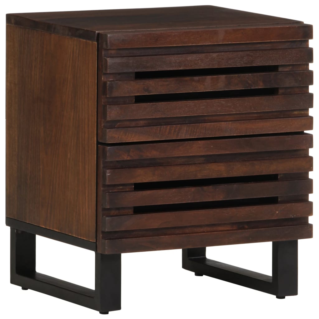 Comodini 2pz 40x34x46 cm in Legno Massello di Mango | homemem39
