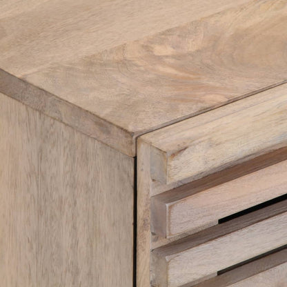 Comodini 2pz 40x34x46 cm in Legno Massello di Mango Sbiancato - homemem39