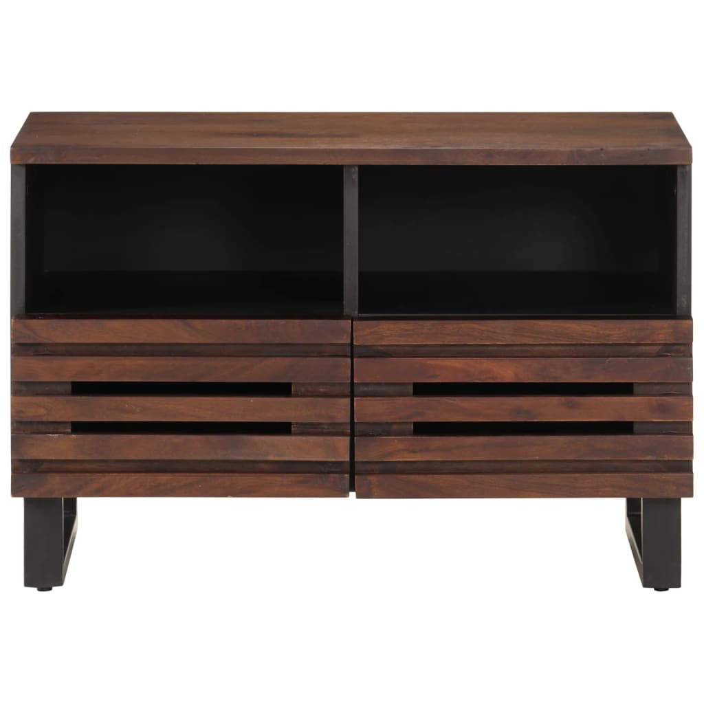 Mobile Porta TV Marrone 70x34x46 cm in Legno Massello di Mango - homemem39