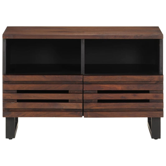 Mobile Porta TV Marrone 70x34x46 cm in Legno Massello di Mango - homemem39