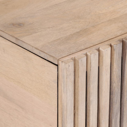 Tavolino da Salotto Bianco 80x51x40 cm Legno Massello di Mango | homemem39