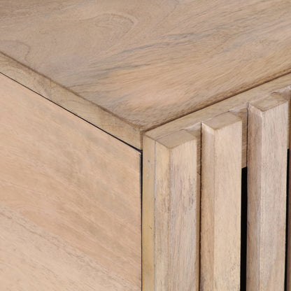 Tavolino da Salotto Bianco 80x51x40 cm Legno Massello di Mango