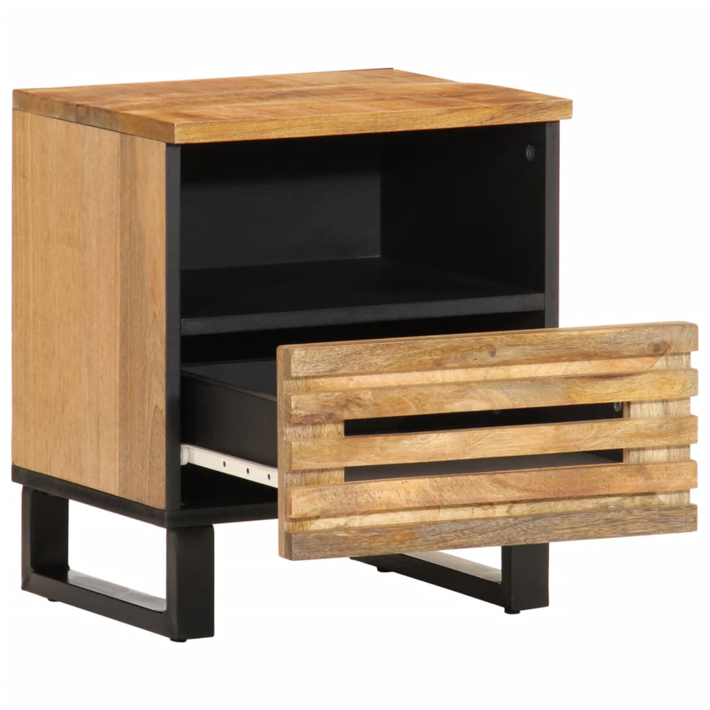 Comodini 2pz 40x34x46 cm in Legno Massello di Mango | homemem39