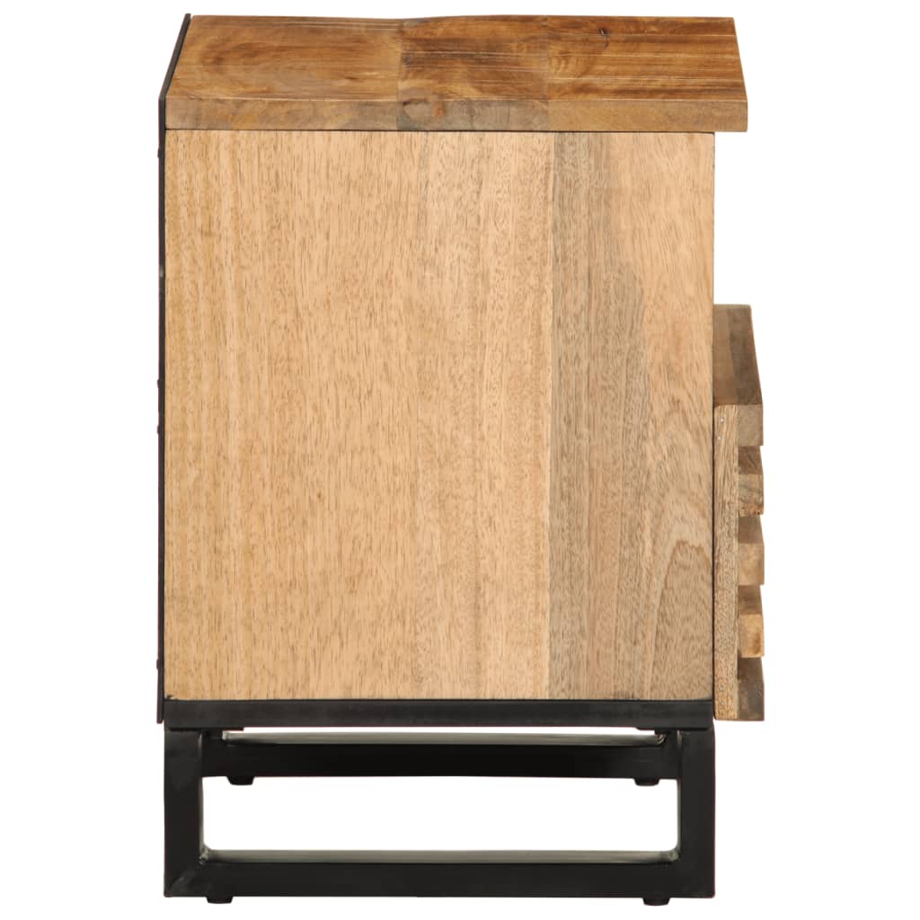 Comodini 2pz 40x34x46 cm in Legno Massello di Mango | homemem39