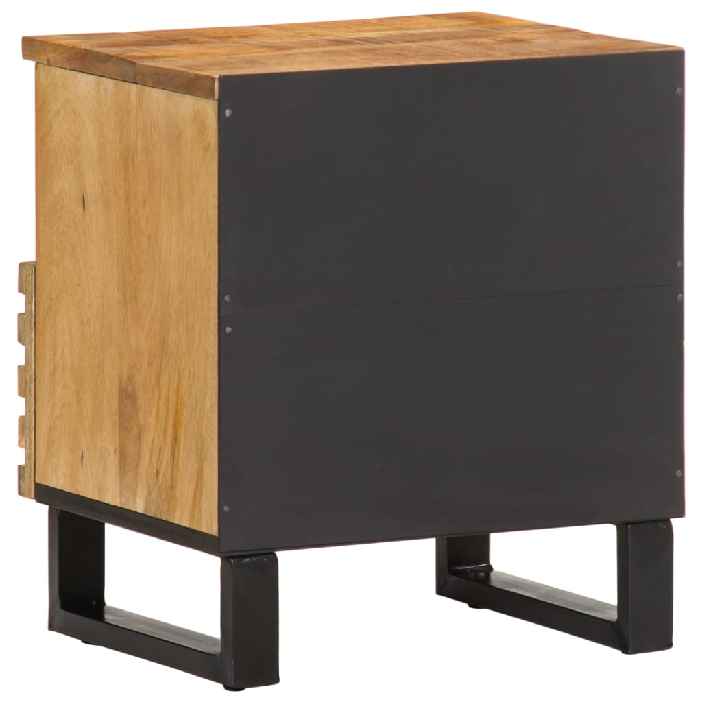 Comodini 2pz 40x34x46 cm in Legno Massello di Mango | homemem39