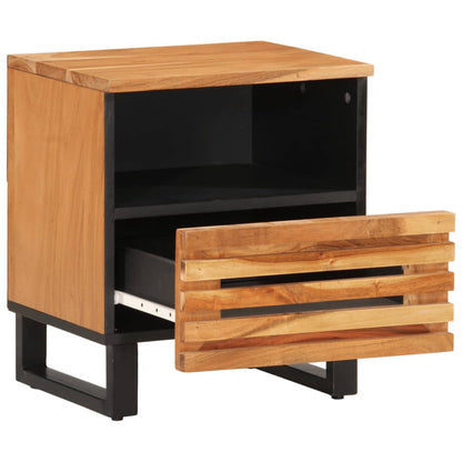 Comodino 40x34x46 cm in Legno Massello di Acacia | homemem39