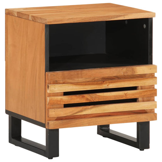 Comodini 2pz 40x34x46 cm in Legno Massello di Acacia | homemem39