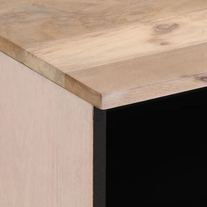 Comodini 2pz 40x34x46 cm in Legno Massello di Mango Sbiancato - homemem39