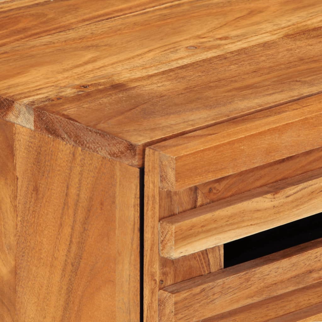 Comodino 50x34x62 cm in Legno Massello di Acacia - homemem39