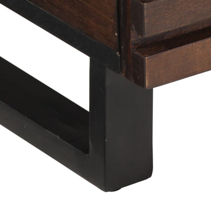 Tavolino da Salotto Marrone 80x55x40 cm Legno Massello di Mango