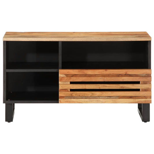 Mobile Porta TV 80x34x46 cm in Legno Massello di Acacia - homemem39