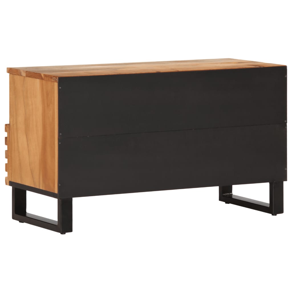 Mobile Porta TV 80x34x46 cm in Legno Massello di Acacia - homemem39