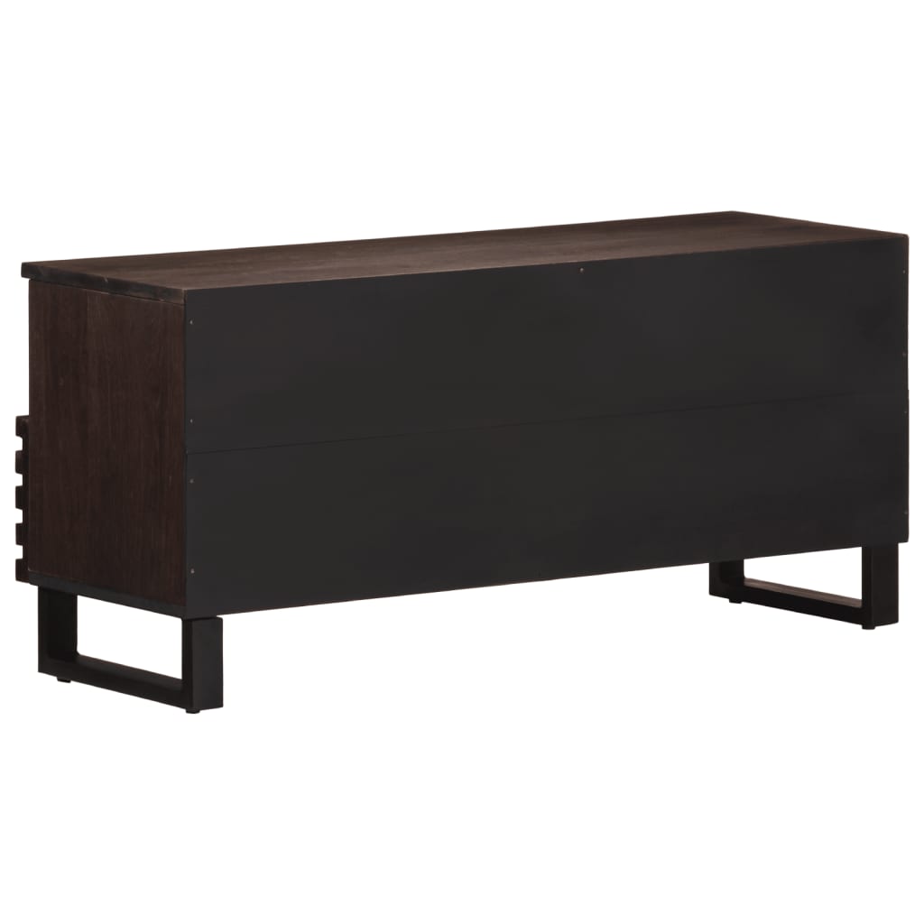 Mobile Porta TV Marrone 100x34x46 cm in Legno di Mango - homemem39