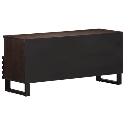 Mobile Porta TV Marrone 100x34x46 cm in Legno di Mango - homemem39