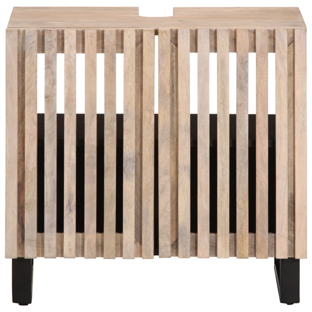 Mobile Lavabo da Bagno 62x34x58cm in Legno Massello di Mango