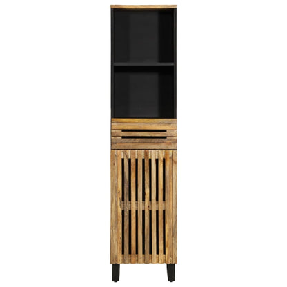 Credenza 38x34x160 cm in Legno Massello di Mango Grezzo