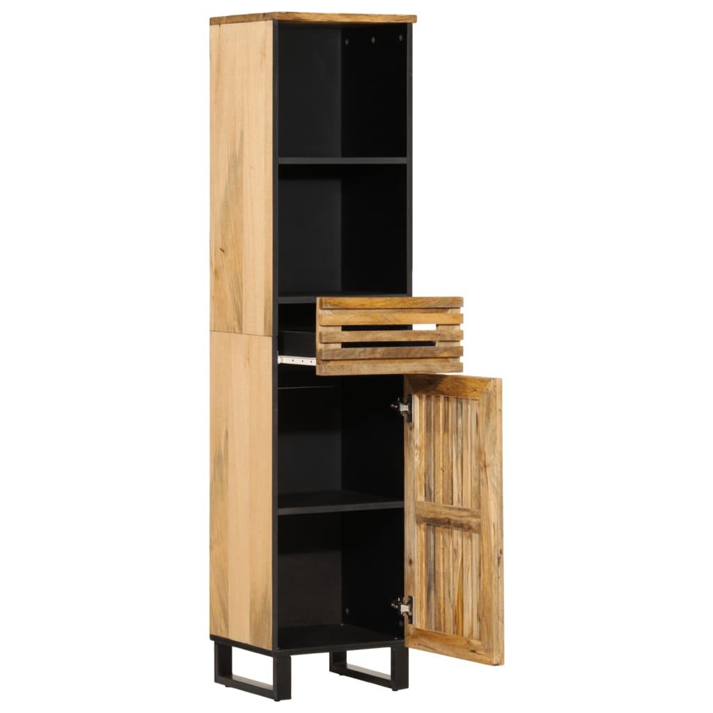 Credenza 38x34x160 cm in Legno Massello di Mango Grezzo | homemem39