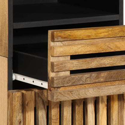 Credenza 38x34x160 cm in Legno Massello di Mango Grezzo | homemem39