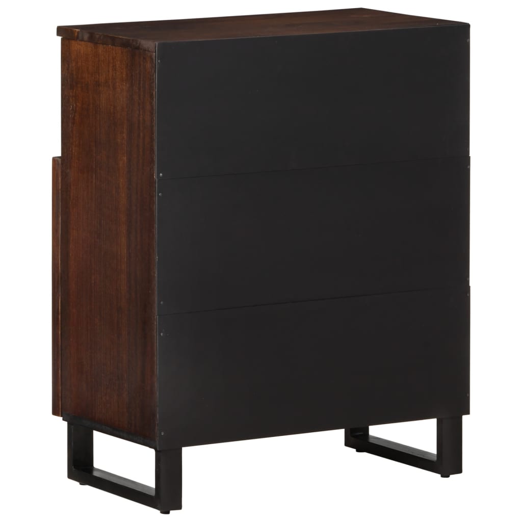 Credenza Marrone 60x34x75 cm in Legno Massello di Mango | homemem39