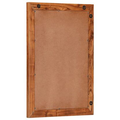 Specchio da Bagno 50x70 cm in Legno Massello di Acacia e Vetro | homemem39