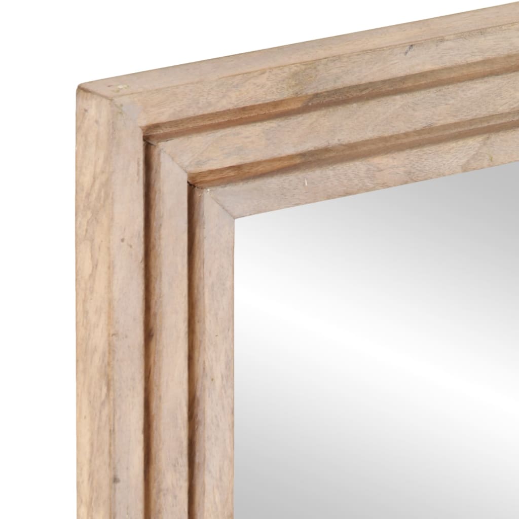 Specchio da Bagno 50x70 cm in Legno Massello di Mango e Vetro | homemem39