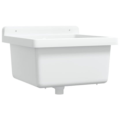 Lavabo a Parete Bianco 40x40x24 cm in Resina - homemem39
