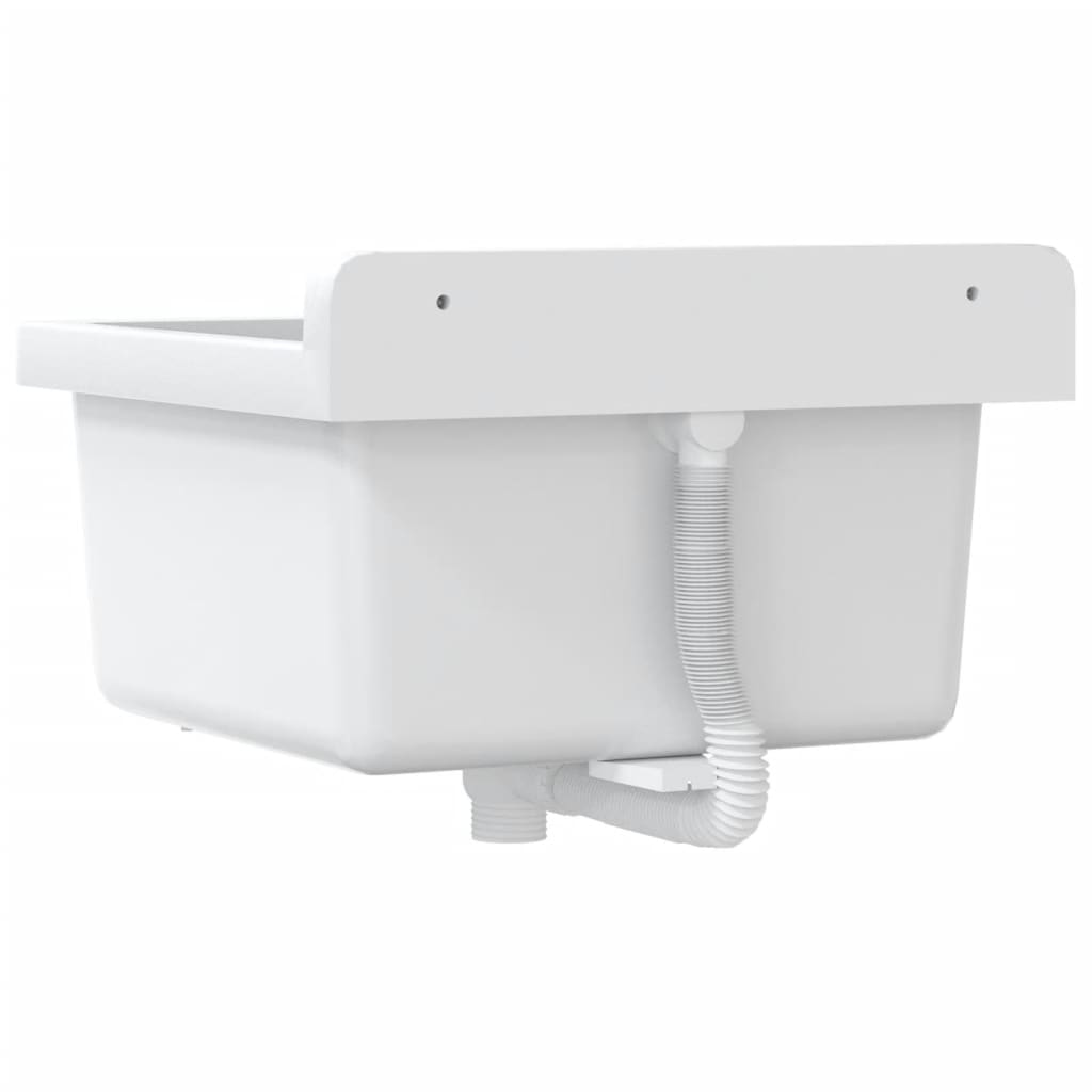 Lavabo a Parete Bianco 40x40x24 cm in Resina - homemem39