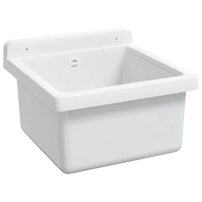 Lavabo a Parete Bianco 40x40x24 cm in Resina