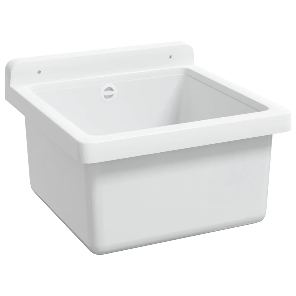 Lavabo a Parete Bianco 40x40x24 cm in Resina - homemem39