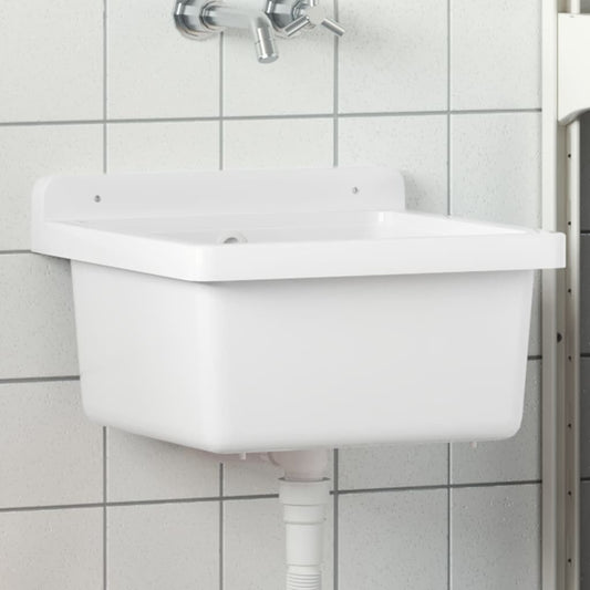 Lavabo a Parete Bianco 40x40x24 cm in Resina - homemem39