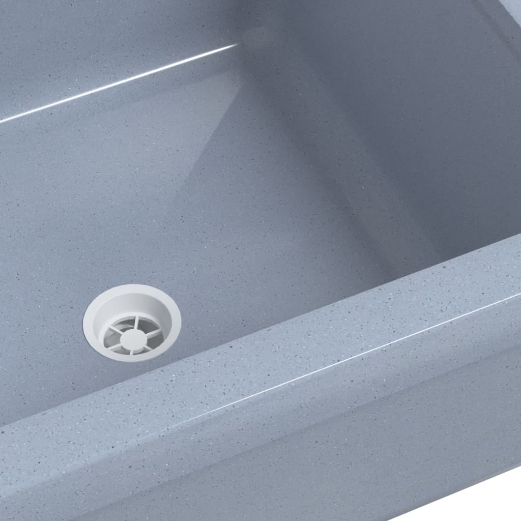 Lavabo a Parete Grigio 40x40x24 cm in Resina | homemem39